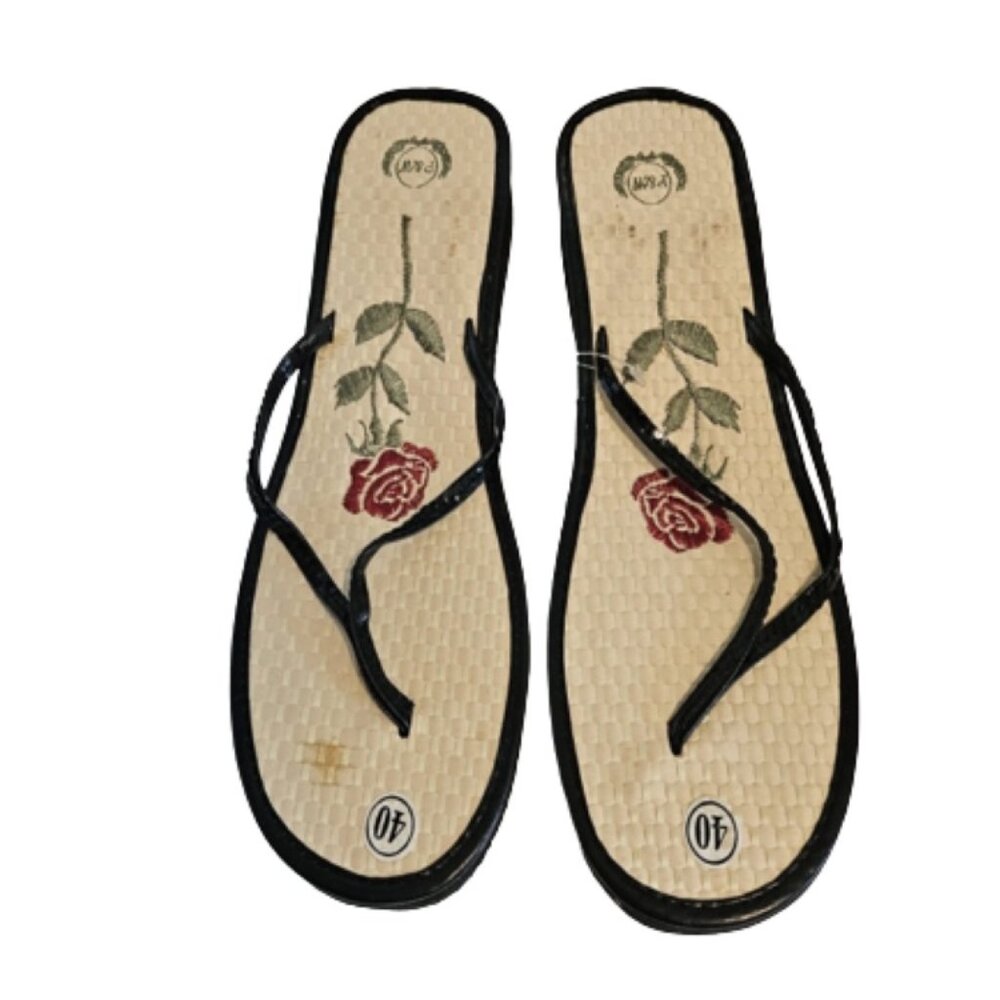 Women's Wedge Bamboo Sandals - Wedge Bamboo Flip-Flops
